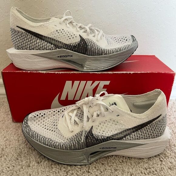 Nike Shoes - Nike ZoomX Vaporfly Next% 3 White Metallic Silver